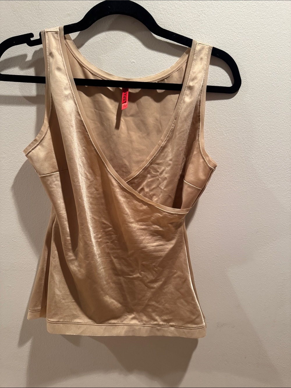 Spanx 988 Wrap Cami Tank Slimplicity Slimming Control Stretch Top Large